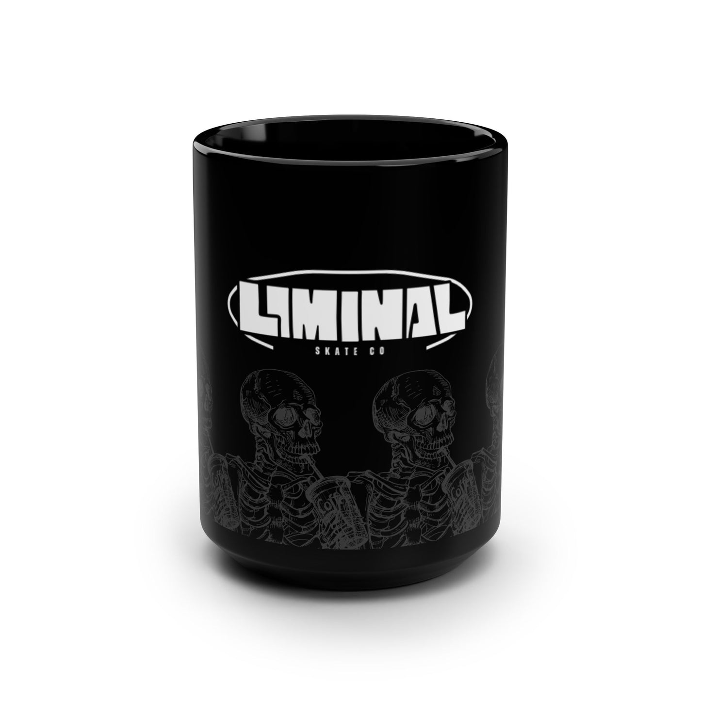 Liminal Skateboarding Co-  Skeleton Black Mug - 15oz - Liminal Skateboard Co.